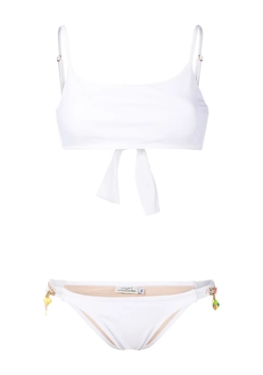 Amir Slama bead-embellished bikini - White