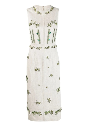 ERDEM Ellery sleeveless dress - Neutrals