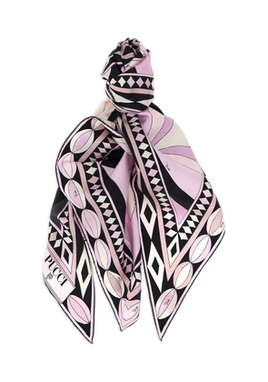 PUCCI printed silk triangle scarf - Pink