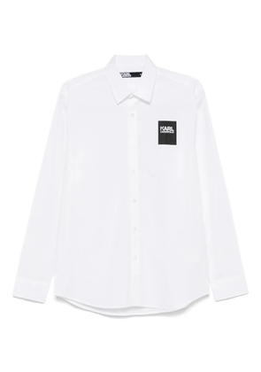 Karl Lagerfeld logo-patch shirt - White