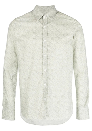 Canali floral-print long-sleeve shirt - Green