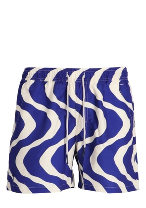 OAS Company Rippling elasticated-waist swim shorts - Blue