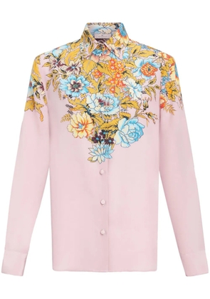 ETRO floral-print crepe de chine shirt - Pink
