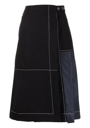 3.1 Phillip Lim pleat-detail midi skirt - Black