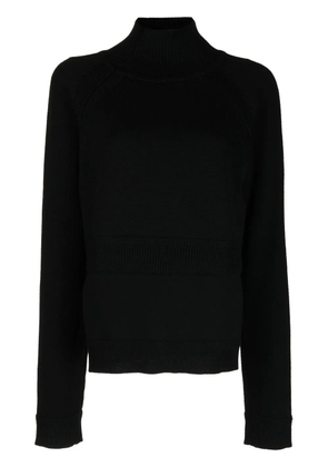 Juun.J high-neck knitted top - Black