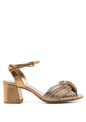 Sarah Chofakian 65mm Colagem leather pumps - Gold