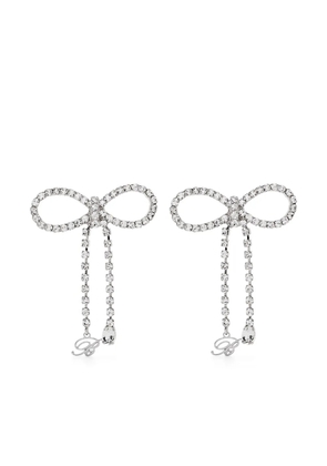 Blumarine rhinestone-bow earrings - Silver