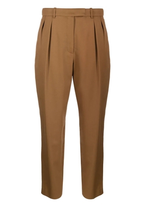 A.P.C. pleated cropped trousers - Brown