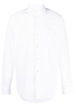 Fedeli long-sleeve stretch-cotton shirt - White