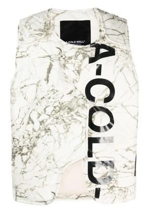 A-COLD-WALL* Overset asymmetric padded gilet - Neutrals