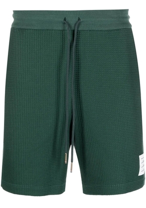 Thom Browne waffle-effect drawstring shorts - Green
