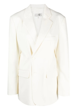 MM6 Maison Margiela asymmetric double-breasted blazer - White