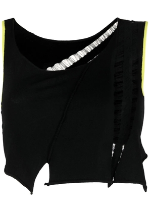 RUI Float asymmetric cropped top - Black