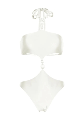 Cult Gaia Caitriona beaded swimsuit - White