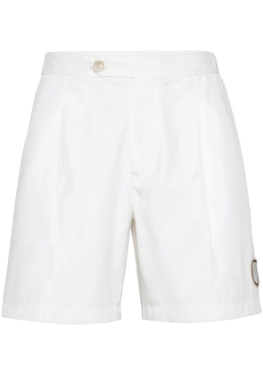 Brunello Cucinelli logo-appliqué tailored shorts - White