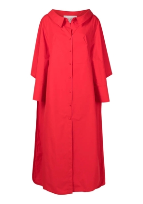 Valentino Garavani cape-detail cotton maxi dress - Red
