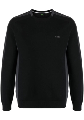 BOSS Rinos colour-block jumper - Black