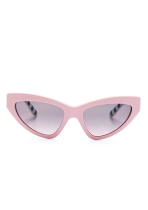 Dolce & Gabbana Eyewear logo-plaque cat-eye frame sunglasses - Pink