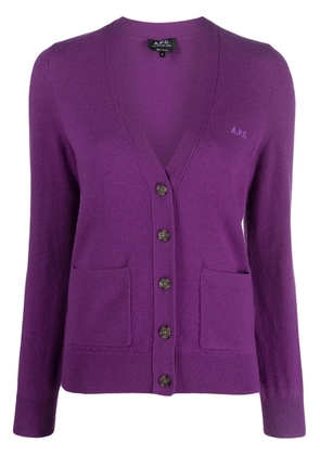 A.P.C. Louisa wool cardigan - Purple