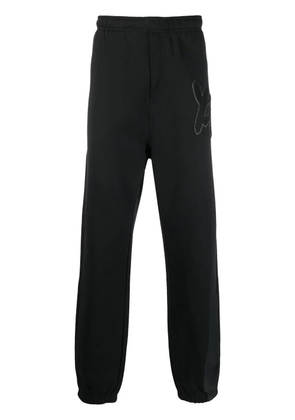 Y-3 appliqué logo track trousers - Black