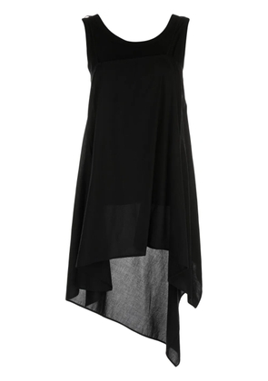 Yohji Yamamoto scoop-back cotton top - Black