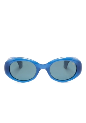 Etnia Barcelona quilt-detailing oval-frame sunglasses - Blue