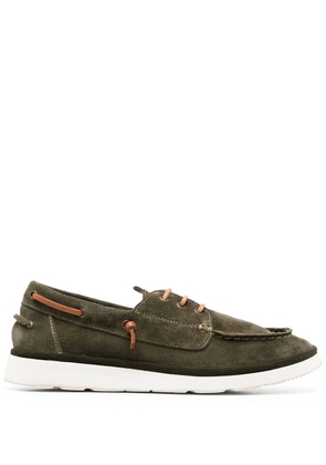 Moma suede boat shoes - Green