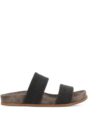 Brunello Cucinelli monili detailing slides - Grey
