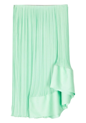 Lanvin asymmetric pleated skirt - Green