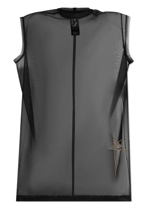 Rick Owens X Champion logo-embroidered mesh top - Black