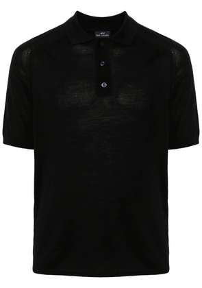 Paul & Shark buttoned virgin-wool polo shirt - Black
