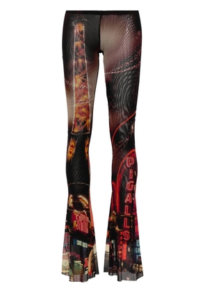 Jean Paul Gaultier Red Pigalle mid-rise flared trousers - Black