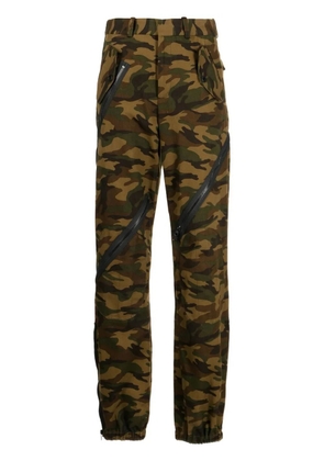 Monse camouflage zip-detail trousers - Green
