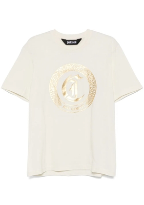 Just Cavalli Ghotic logo-print T-shirt - Neutrals