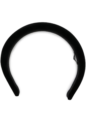 Miu Miu logo-plaque hair band - Black