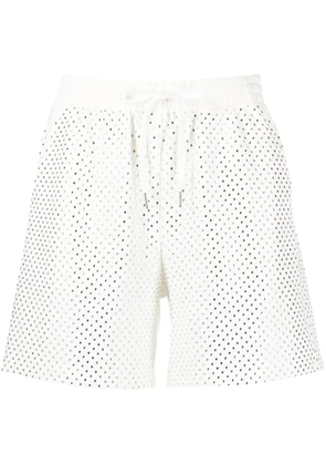 P.A.R.O.S.H. rhinestone-embellished shorts - White