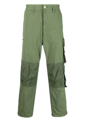 Stone Island panelled straight-leg cargo trousers - Green