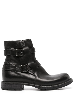 Moma buckle-fastening calf leather boots - Black