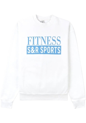 Sporty & Rich logo-print cotton sweatshirt - White