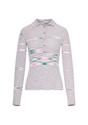 GANNI buttoned long-sleeved top - Pink