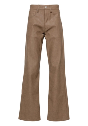 MISBHV faux-leather straight-leg trousers - Brown