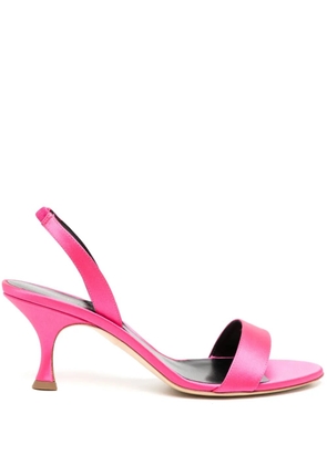 Rupert Sanderson Decade 70mm satin slingback sandals - Pink
