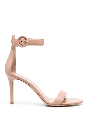 Gianvito Rossi Portofino 100mm leather sandals - Pink
