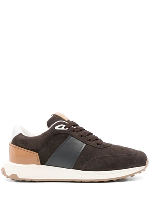 Tod's lace-up suede sneakers - Brown