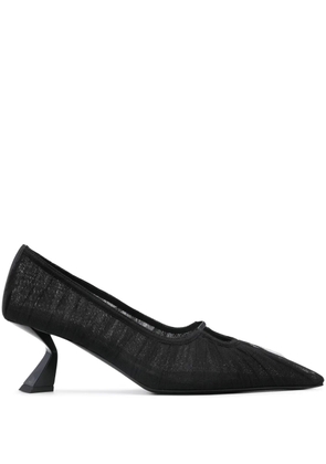 Nensi Dojaka 75mm sculpted-heel tulle pumps - Black
