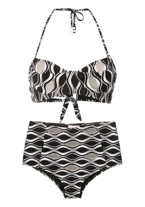 Amir Slama high-waisted hardware-detail bikini set - Black