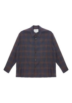 Studio Nicholson checked-pattern shirt - Blue