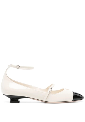 Miu Miu 25mm patent-leather pumps - White