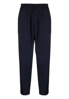 4SDESIGNS elasticated-waistband tapered trousers - Blue