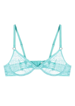 Fleur Du Mal Le Stretch lace demi bra - Green
